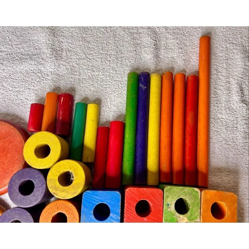 Collectible Set of Vintage Playskool COL-O-ROL BLOCKS